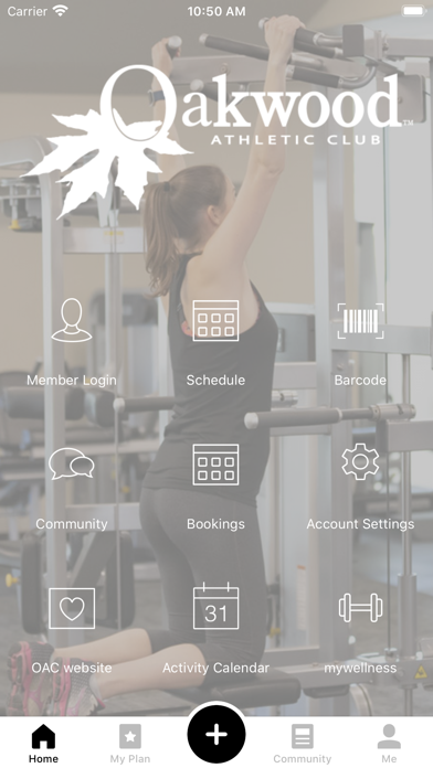 Oakwood Athletic Club App Screenshot