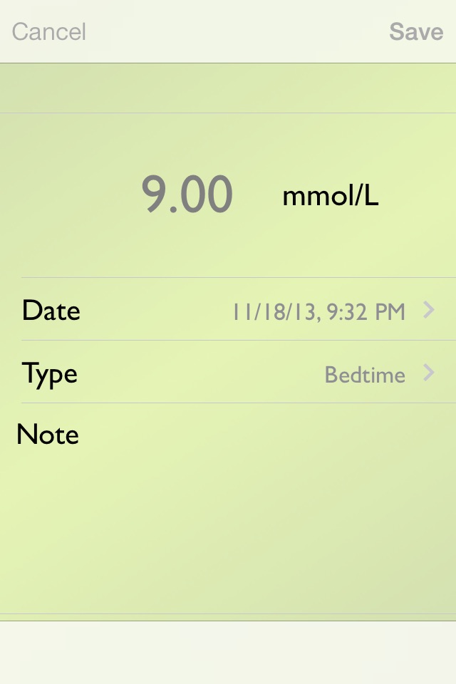 Glucose Recorder screenshot 2