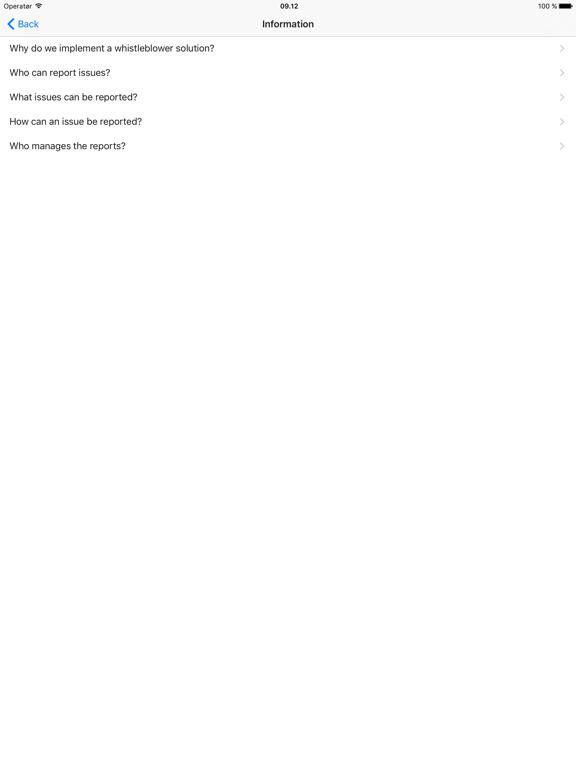 Compliance App iPad screenshot