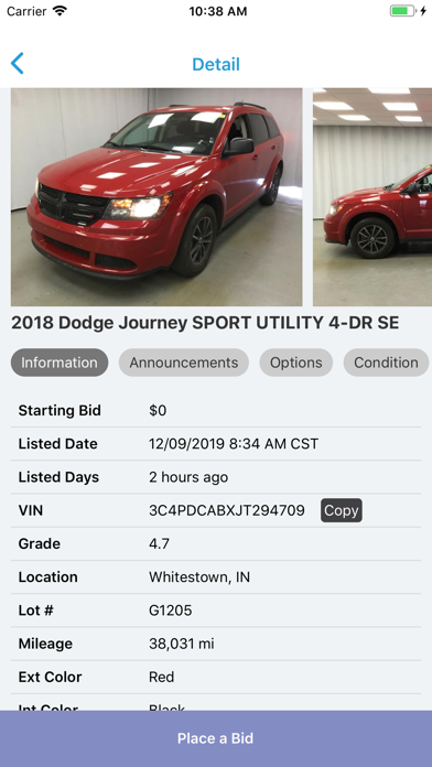 Indianapolis Car Exchange Screenshot