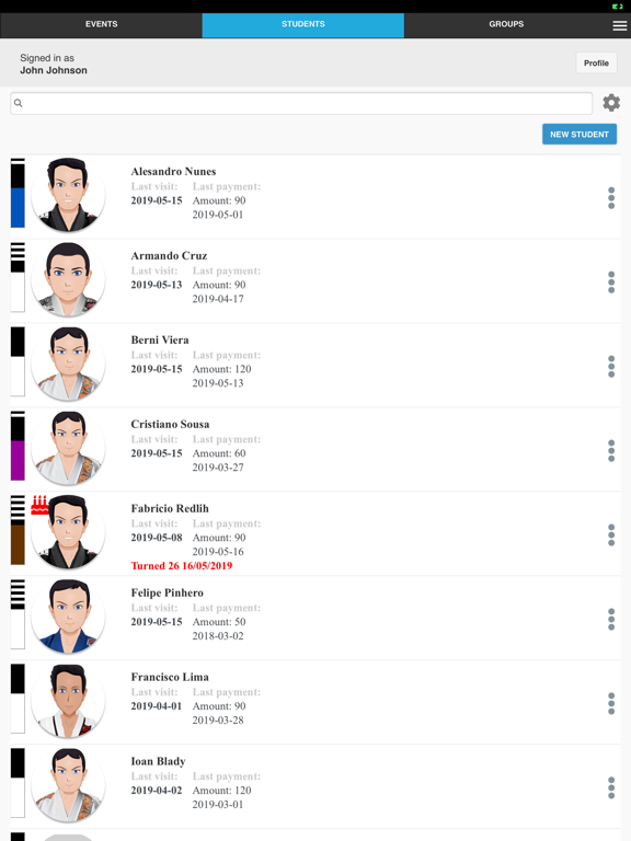 GroupMan BJJ iPad screenshot 4 - Sports app