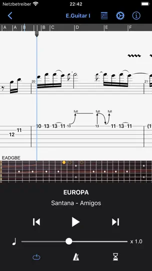 Screenshot von Guitar Pro auf dem iPhone 2