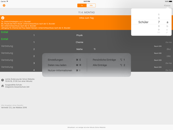 Screenshot #5 pour Vertreter: Vertretungsplan