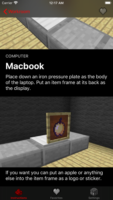 iFurniture Minecraft Designs Screenshot