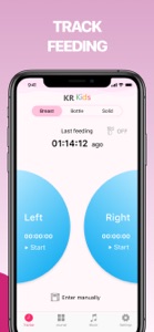 KR Kids: Baby feeding tracker screenshot #2 for iPhone