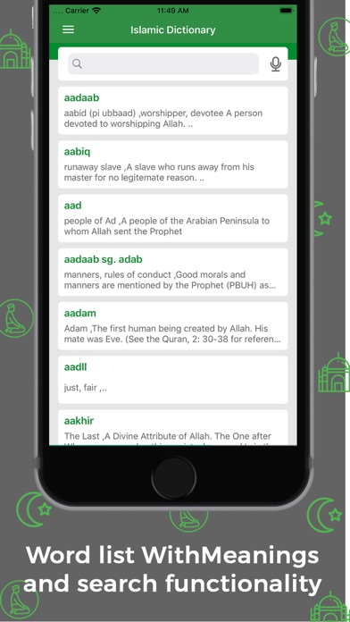 Islamic Dictionary - Offline Screenshot