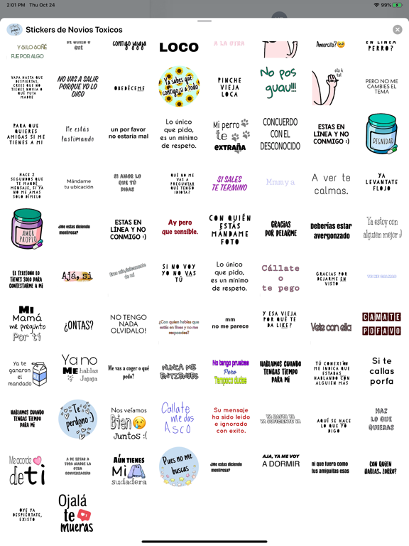 Screenshot #5 pour Stickers de Novios Toxicos