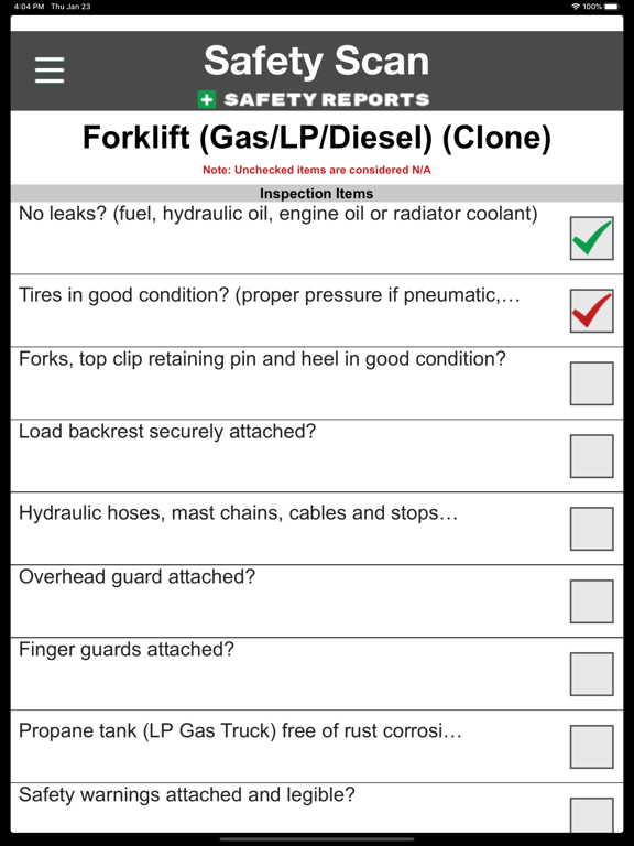 Safety Reports Scan App | SR iPad screenshot 4 - Business app