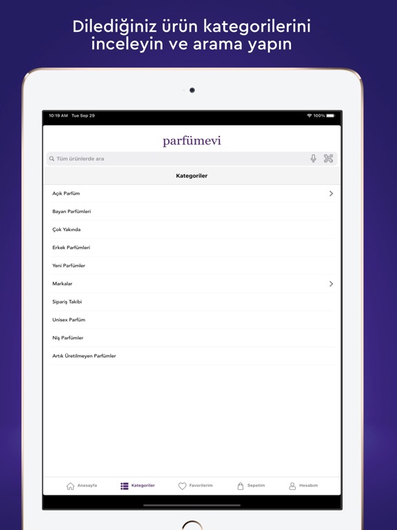 Parfümevi iPad screenshot 2 - Shopping app