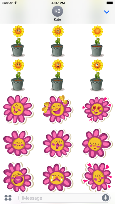Flower Power Emoji Stickersのおすすめ画像3