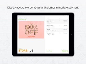 StoreHub Customer Display iPad screenshot
