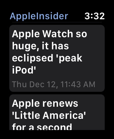 Apple Watch screenshot