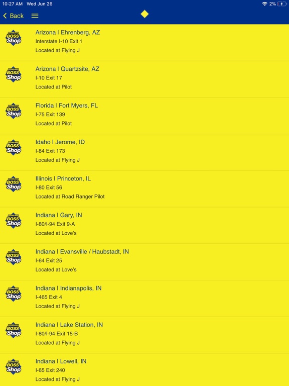 Boss Truck Shops iPad screenshot 4 - Travel app