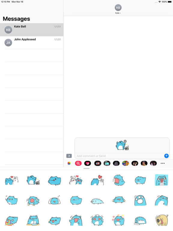 Screenshot #4 pour Couple Capoo & Tutu Stickers