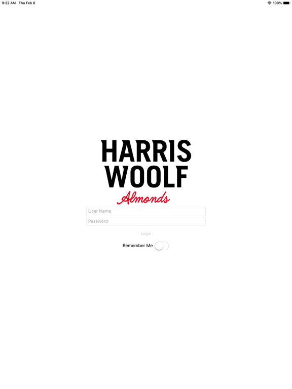 Harris Woolf iPad screenshot