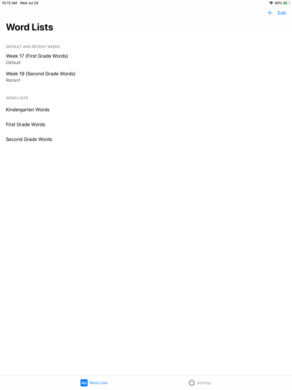 Word Wall Words iPad screenshot 3 - Education app