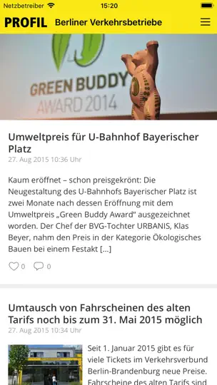 Screenshot von PROFILapp auf dem iPhone 1