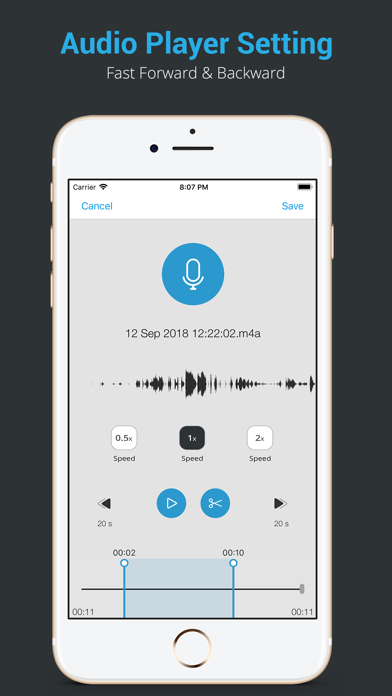 Screenshot #3 pour Audio Recorder HD & Voice Memo