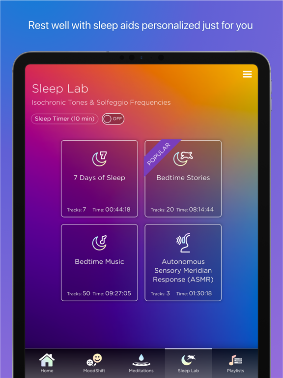 Mindwell : Mood & Sleep Lab iPad screenshot 6 - Health & Fitness app