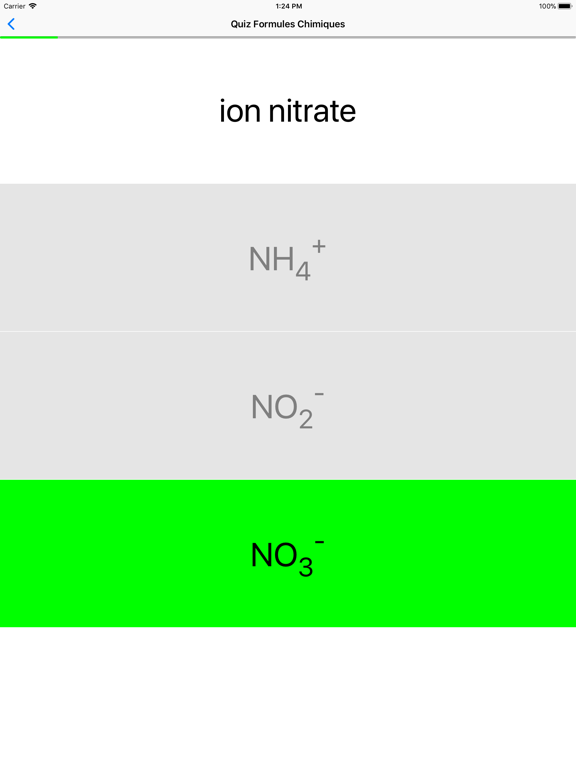 Screenshot #6 pour Quiz Formules Chimiques
