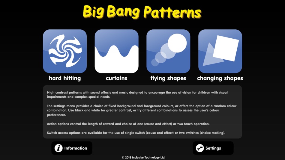 #1. Big Bang Patterns (iOS) By: Inclusive Technology Ltd