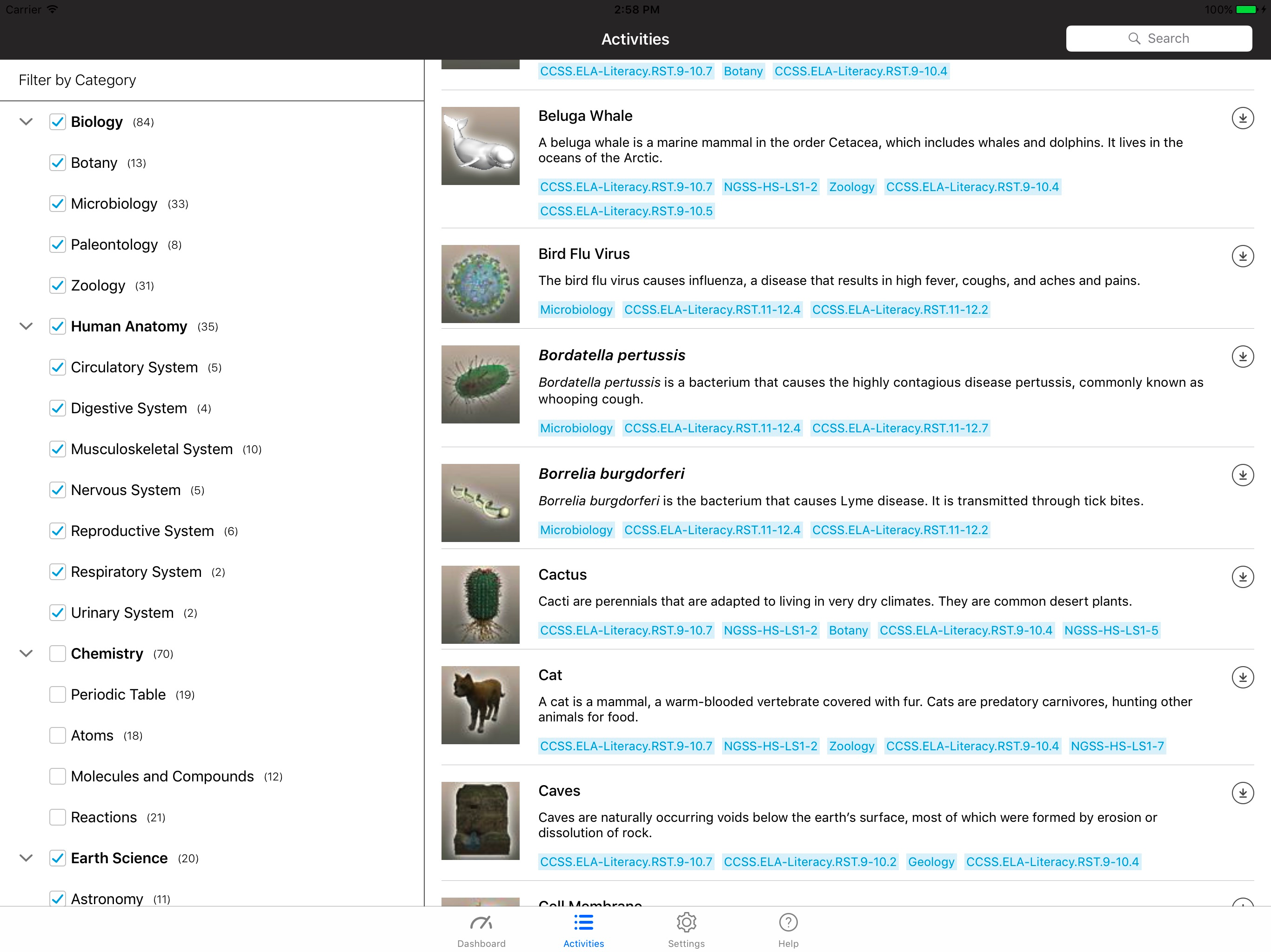 Gale Interactive: Science screenshot 5
