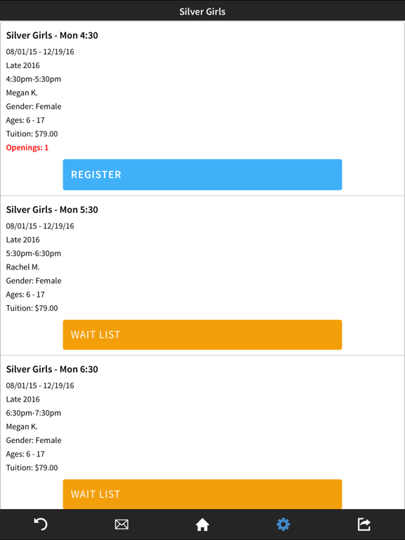 GymQuarters iPad screenshot 4 - Sports app