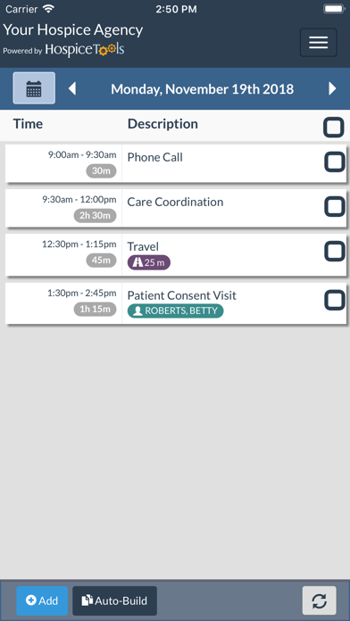 Hospice Tools TimeKeeper screenshot 2
