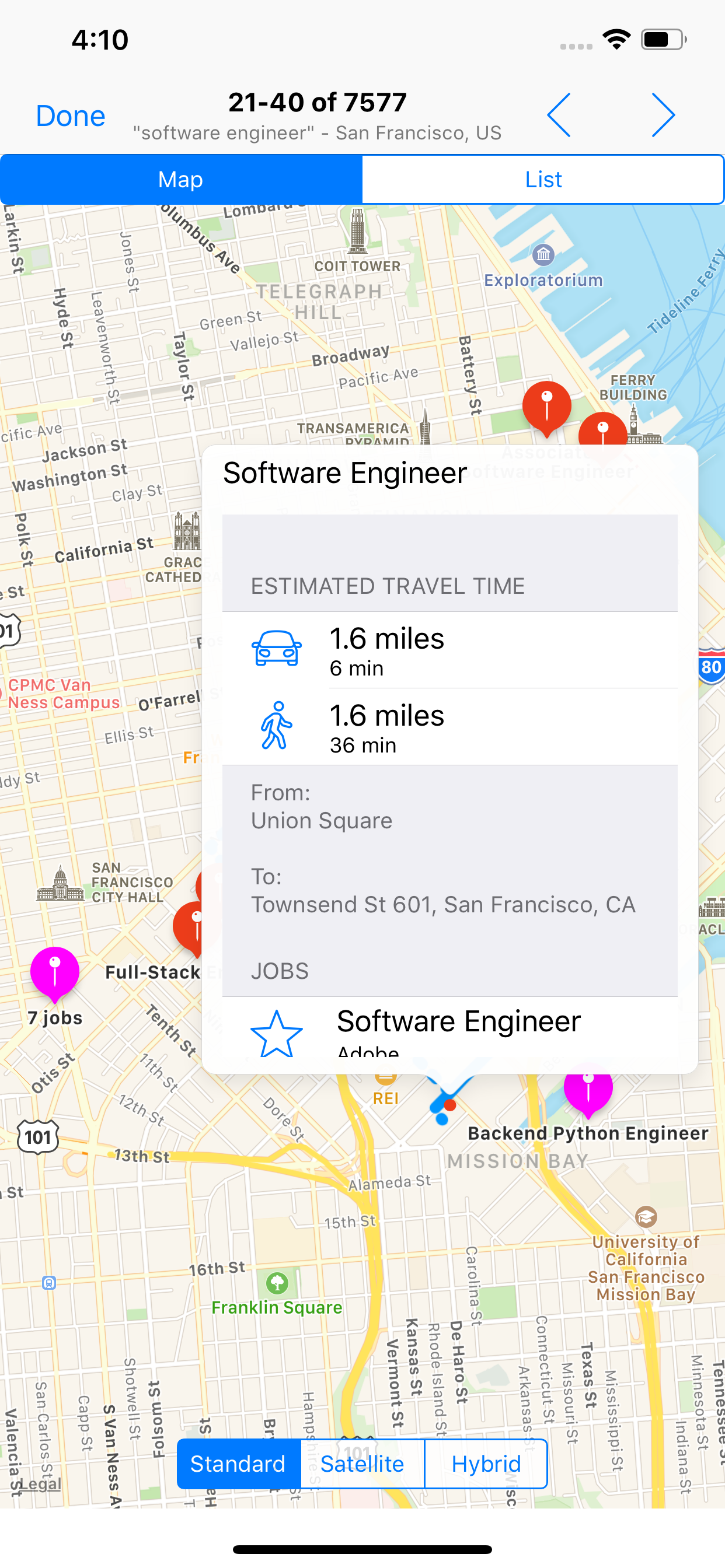 Jobs on map - easy job search