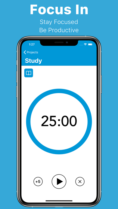 Screenshot #1 pour Focus In: Work / Study Timer