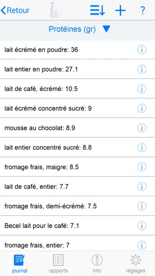 Capture d'écran de FoodSeeq sur iPhone 5