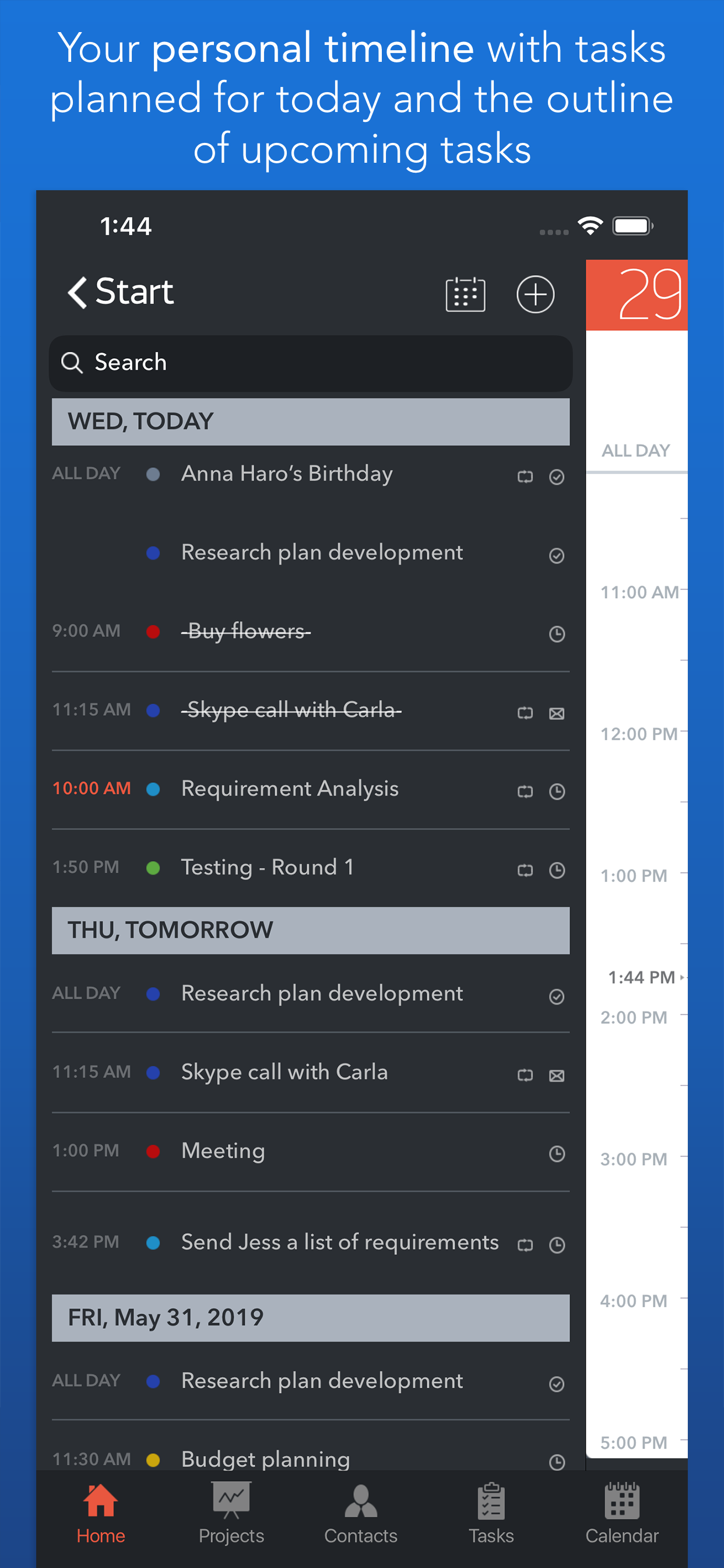Task Office: to-do, calendar