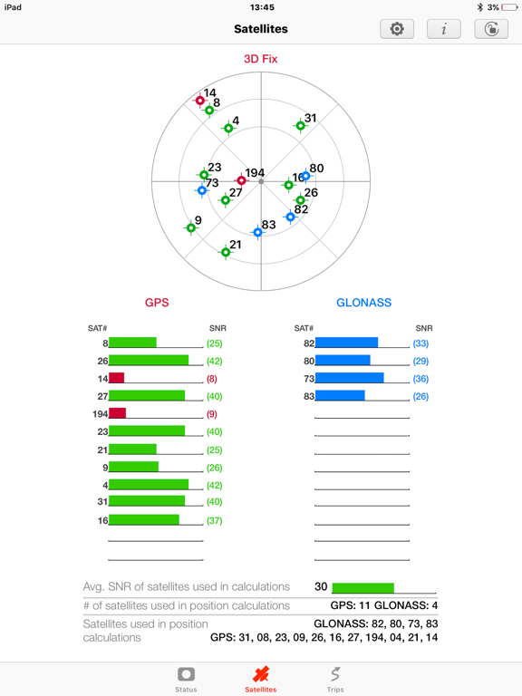 Screenshot #5 pour SkyPro GPS Status Tool
