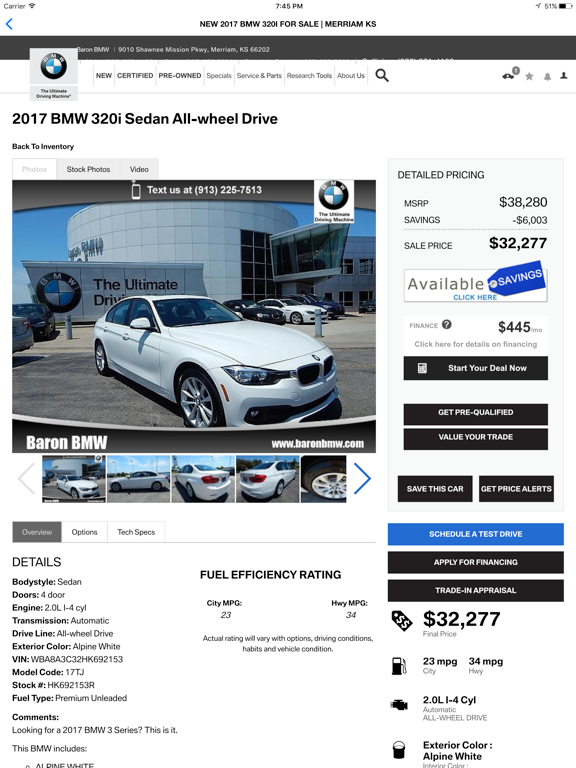 Baron BMW iPad screenshot 4 - Shopping app