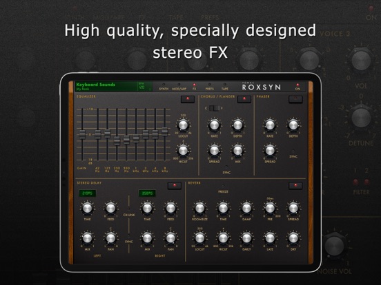 Roxsyn Guitar Synthesizer iPad app afbeelding 7