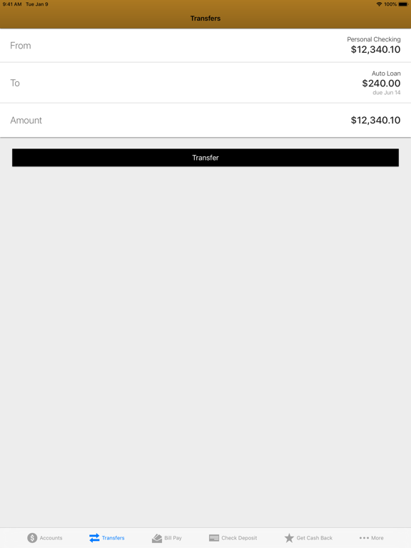 Goldwater Bank iPad screenshot 4 - Finance app