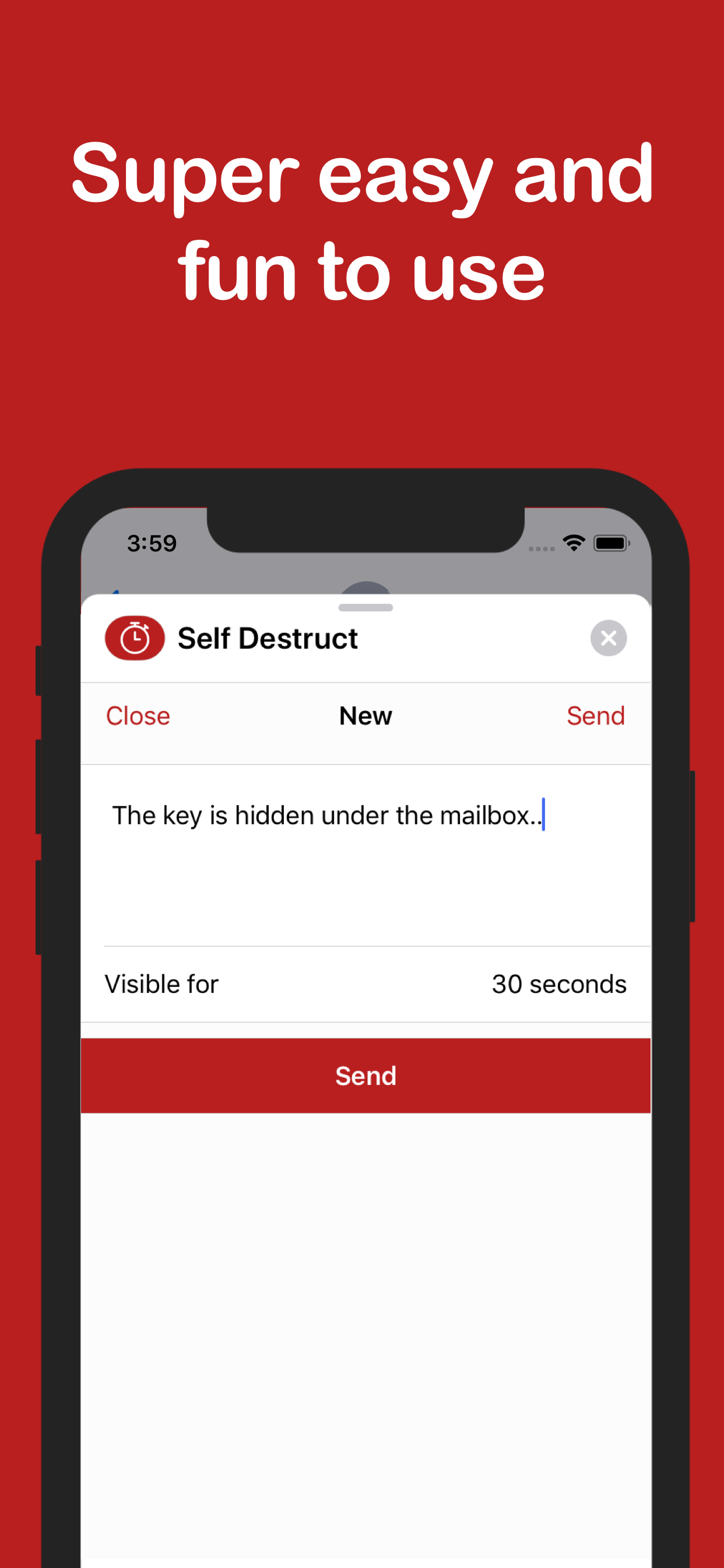 Self-Destructing Messages