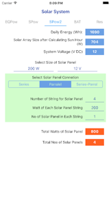 PV Calculator - off grid screenshot
