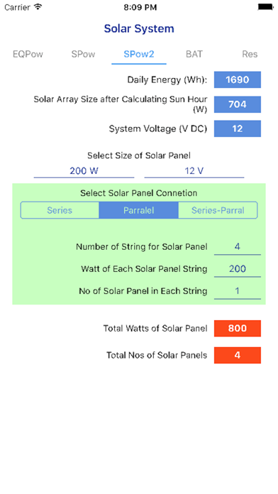 Screenshot #3 pour PV Calculator - off grid