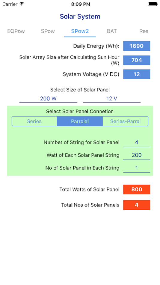#3. PV Calculator - off grid (iOS) Podle: Cristinel Bontas