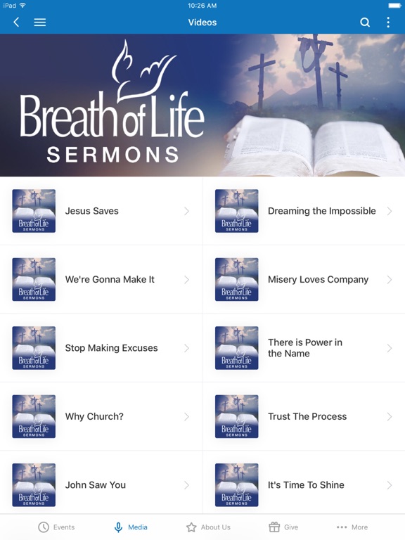 Breath of Life TV Ministry iPad screenshot 2 - Lifestyle app