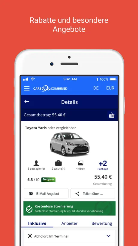 Carscombined - Mietwagen App