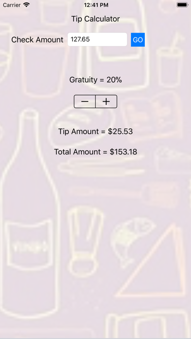 Screenshot #1 pour Tip Calculator by TerraMar
