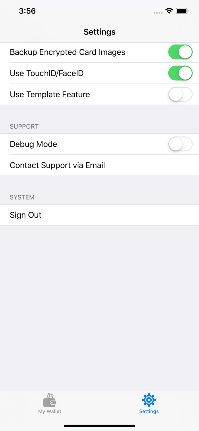 My Wallet Uncluttered