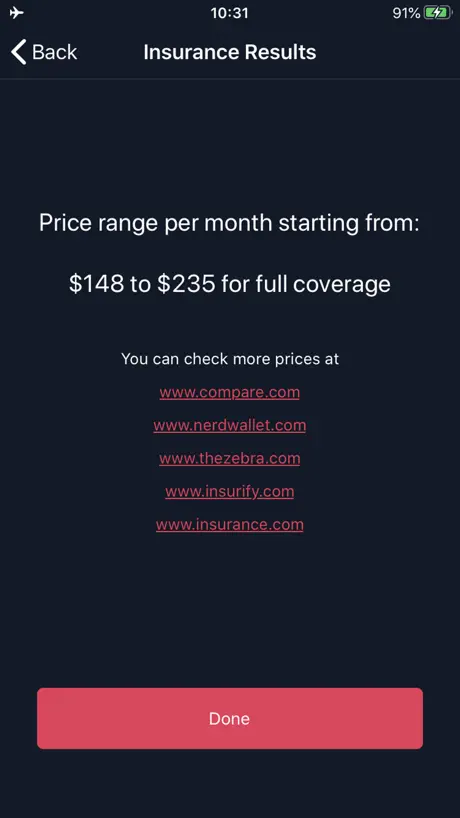 My Car Insurance Calculator