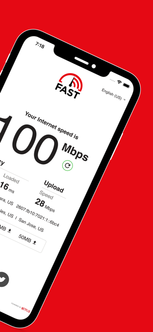 FAST Speed Test Screenshot