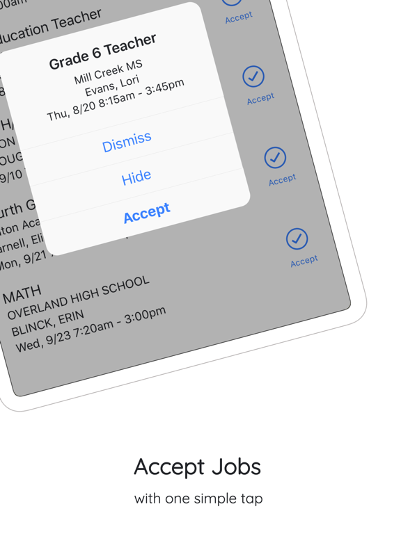 SubSidekick for Frontline Ed iPad screenshot 2 - Education app