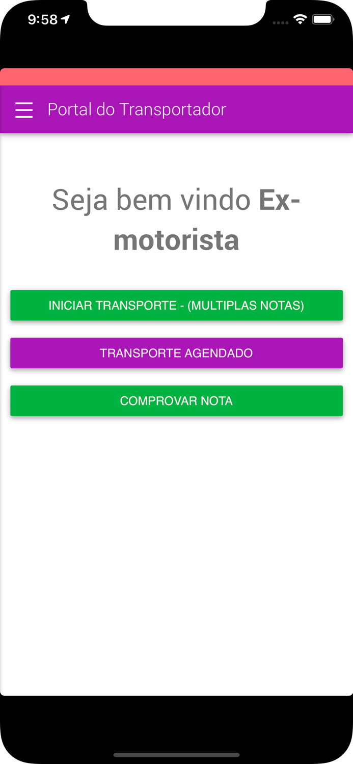 Portal do Transportador APP