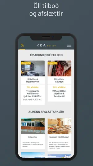 KEA kortið screenshot 1