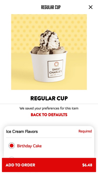 Sweet Charlie's iPhone screenshot 4 - Food & Drink app